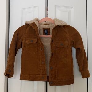 GAP Kids Tan Corduroy Jacket with Cream Lining